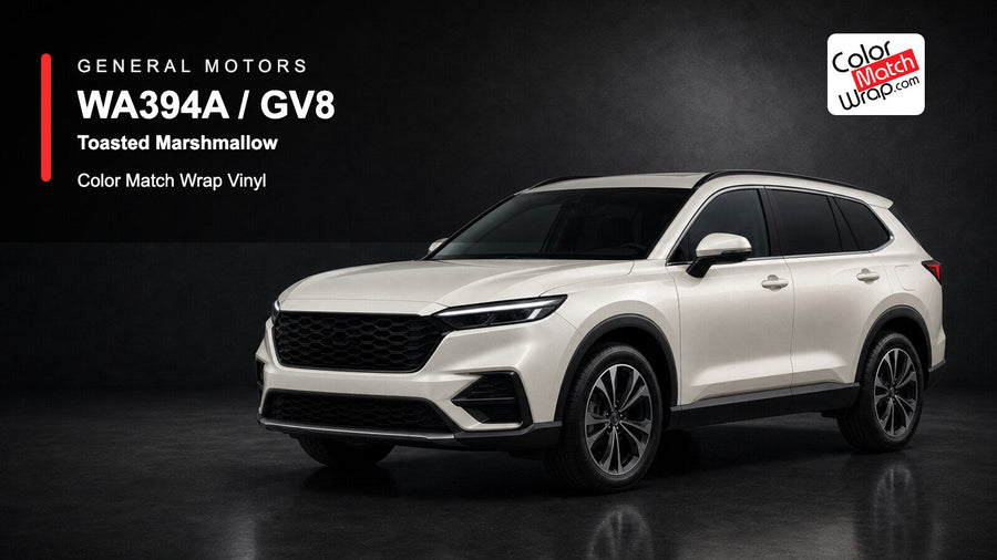 GM WA394A / GV8 Toasted Marshmallow Color Match Wrap Vinyl generated SUV graphic