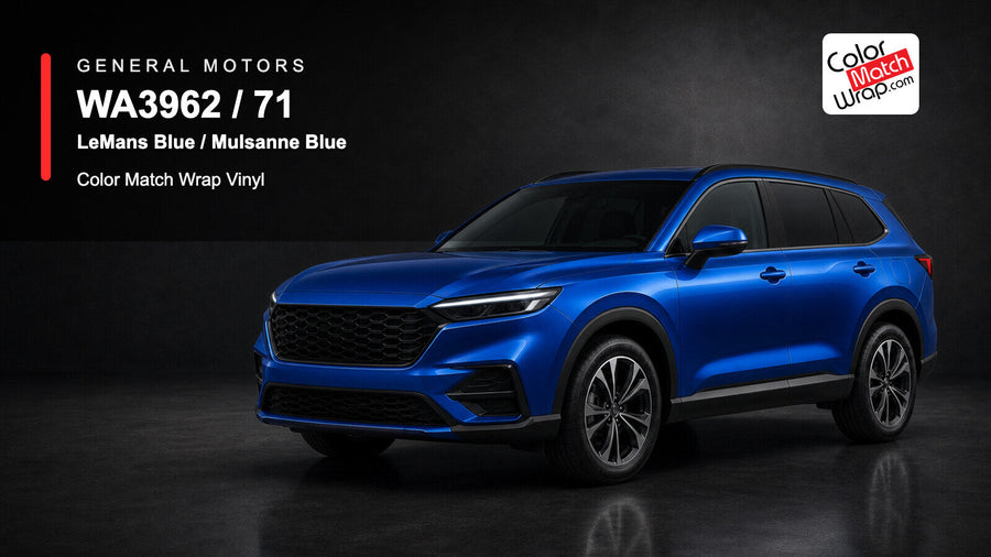 GM WA3962 / 71 LeMans Blue / Mulsanne Blue Color Match Wrap Vinyl generated SUV graphic