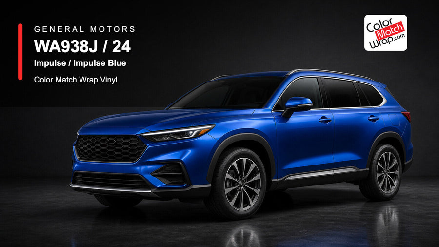 GM WA938J / 24 Impulse / Impulse Blue Color Match Wrap Vinyl generated SUV graphic