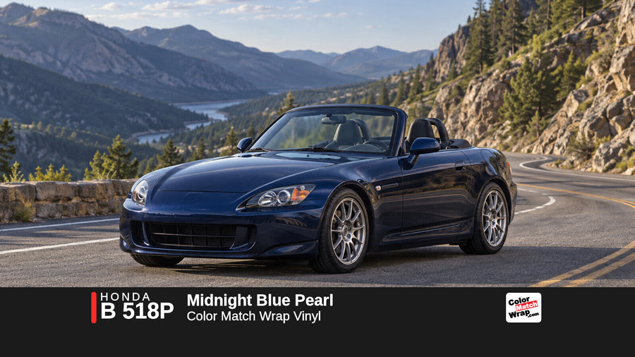 Honda B 518P Midnight Blue Pearl Color Match Wrap vinyl