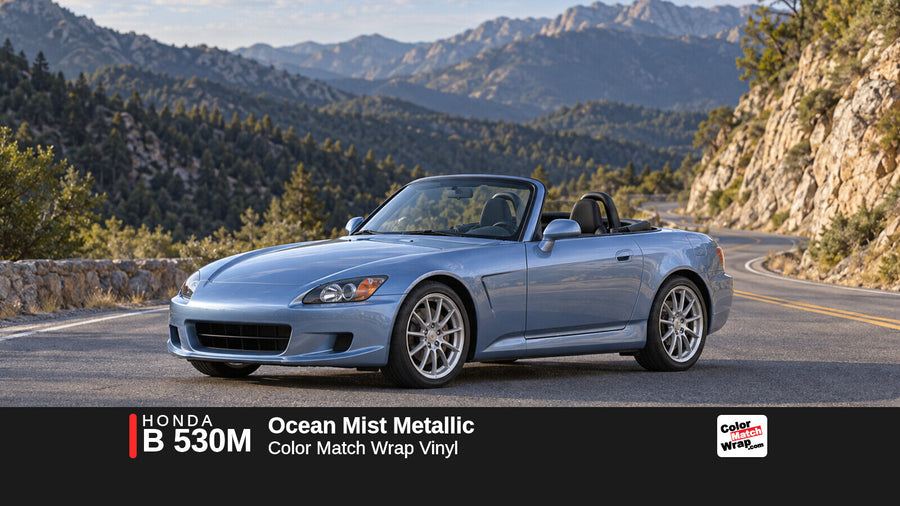 Honda B 530M Ocean Mist Metallic Color Match Wrap vinyl