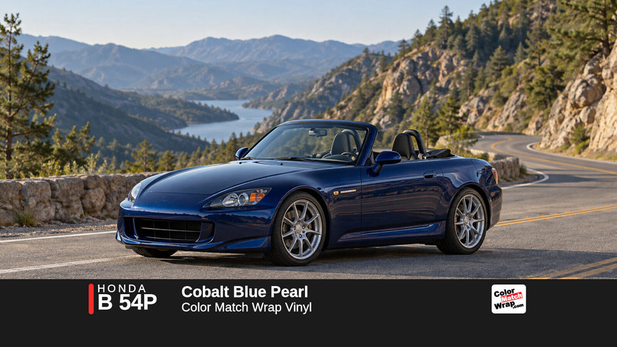 Honda B 54P Cobalt Blue Pearl Color Match Wrap vinyl