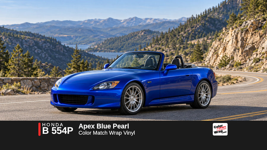 Honda B 554P Apex Blue Pearl Color Match Wrap vinyl