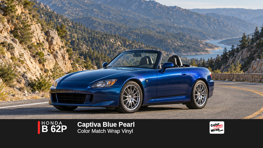 Honda B 62P Captiva Blue Pearl Color Match Wrap vinyl