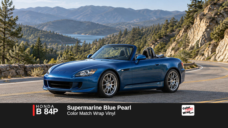 Honda B 84P Supermarine Blue Pearl Color Match Wrap vinyl