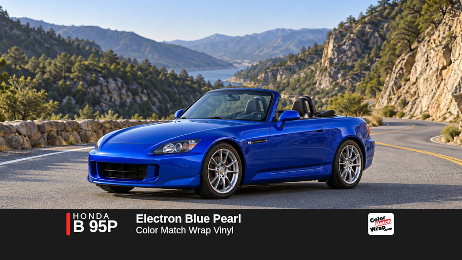 Honda B 95P Electron Blue Pearl Color Match Wrap vinyl