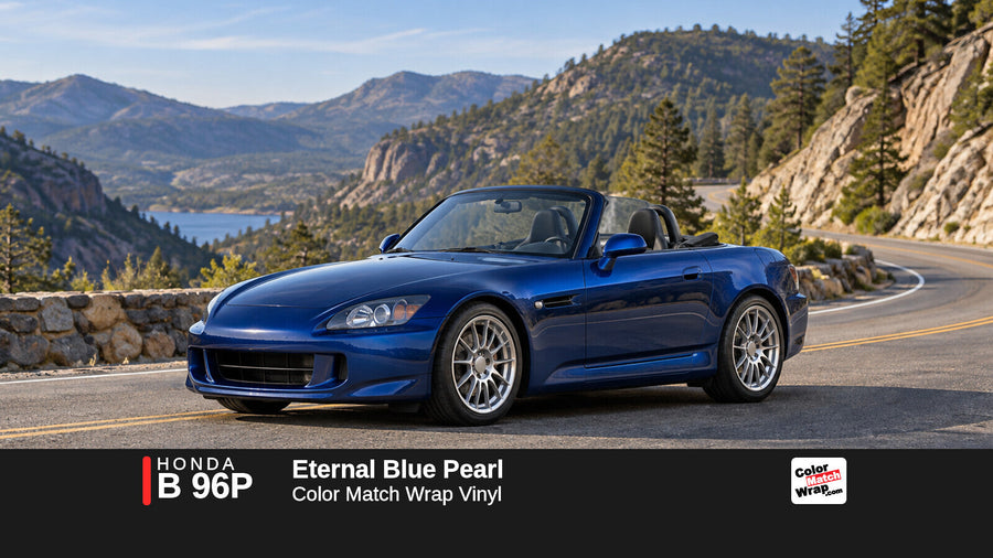 Honda B 96P Eternal Blue Pearl Color Match Wrap vinyl