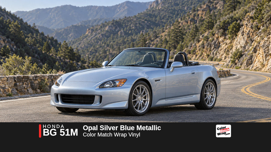 Honda BG 51M Opal Silver Blue Metallic Color Match Wrap vinyl