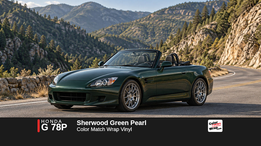 Honda G 78P Sherwood Green Pearl Color Match Wrap vinyl