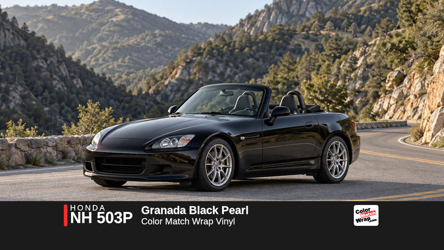 Honda NH 503P Granada Black Pearl Color Match Wrap vinyl