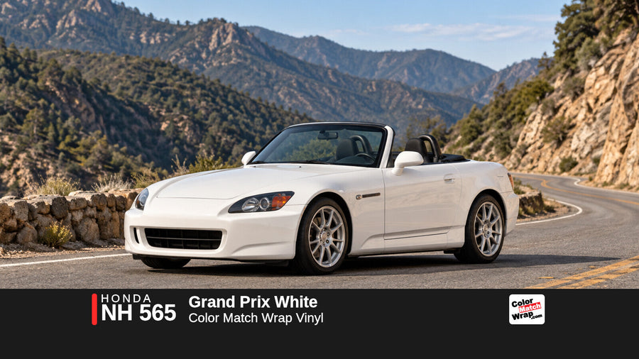 Honda NH 565 Grand Prix White Color Match Wrap vinyl