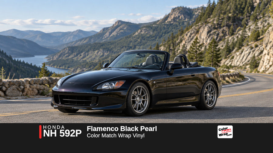 Honda NH 592P Flamenco Black Pearl / Starlight Black Pearl Color Match Wrap vinyl
