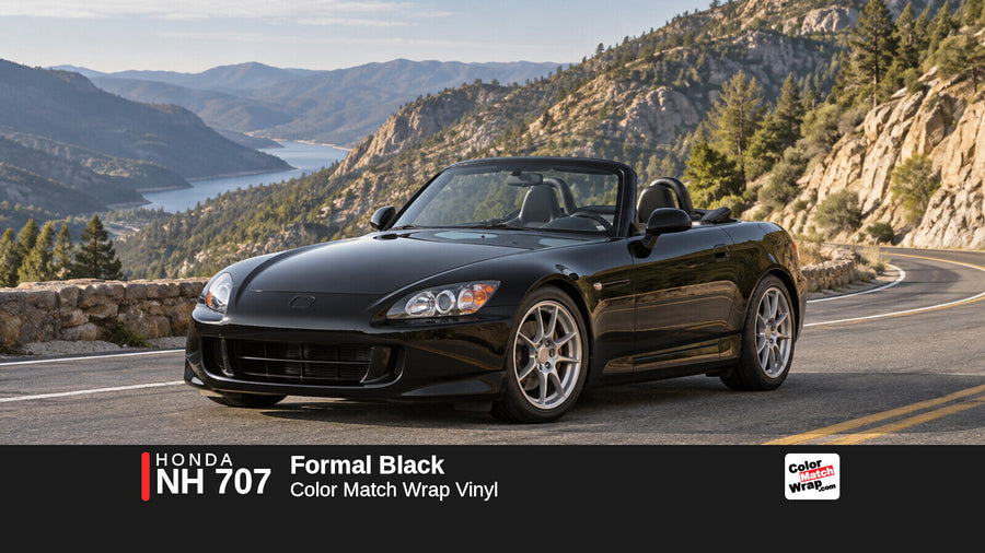 Honda NH 707 Formal Black Color Match Wrap vinyl