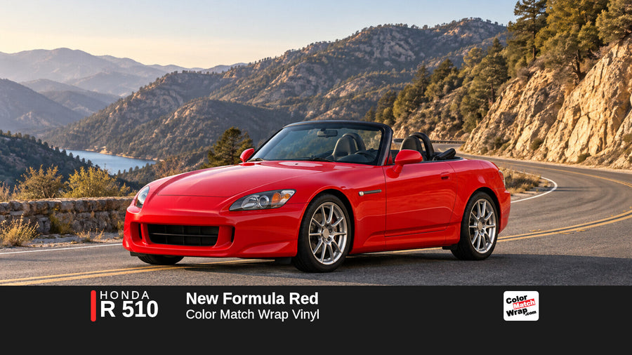 Honda R 510 New Formula Red Color Match Wrap vinyl