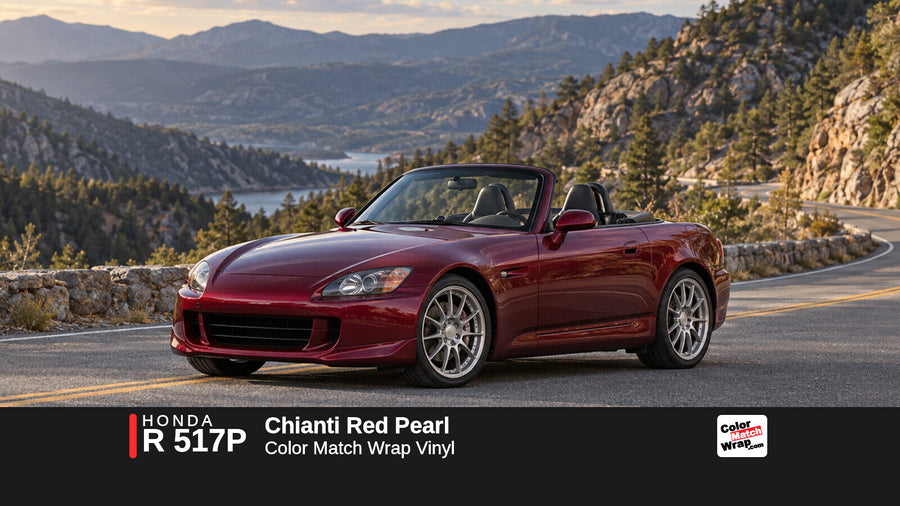 Honda R 517P Chianti Red Pearl Color Match Wrap vinyl