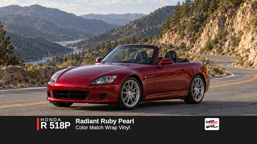Honda R 518P Radiant Ruby Pearl Color Match Wrap vinyl