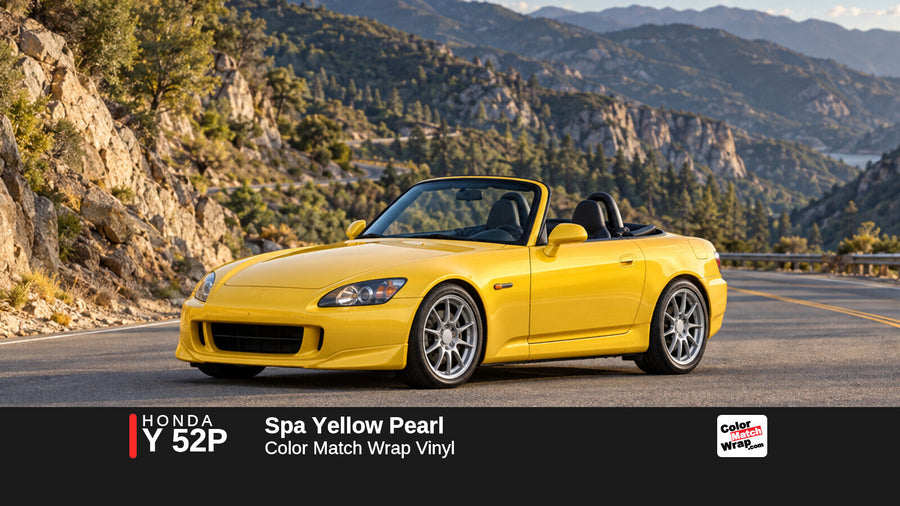 Honda Y 52P Spa Yellow Pearl Color Match Wrap vinyl