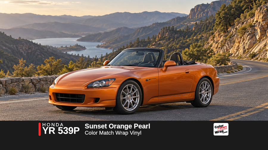 Honda YR 539P Sunset Orange Pearl Color Match Wrap vinyl