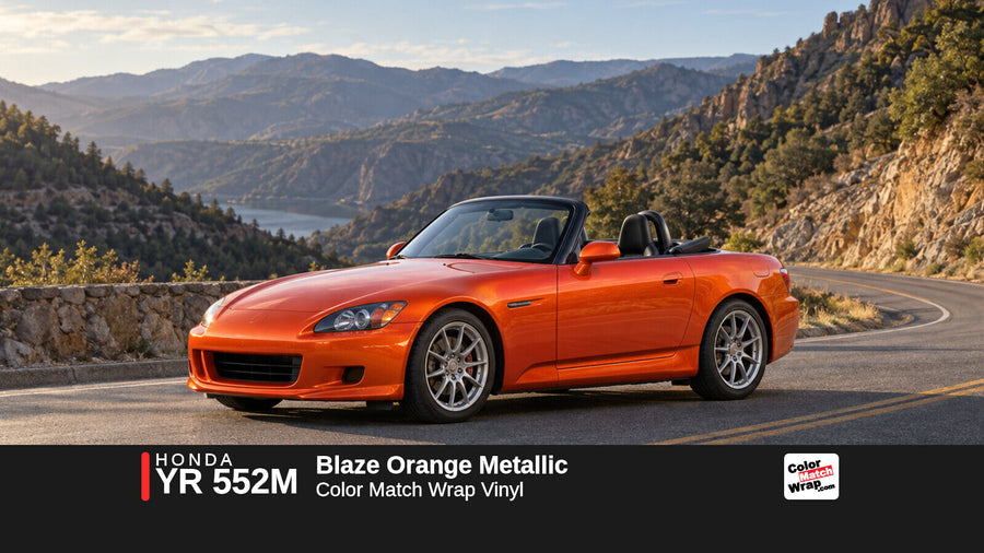 Honda YR 552M Blaze Orange Metallic Color Match Wrap vinyl