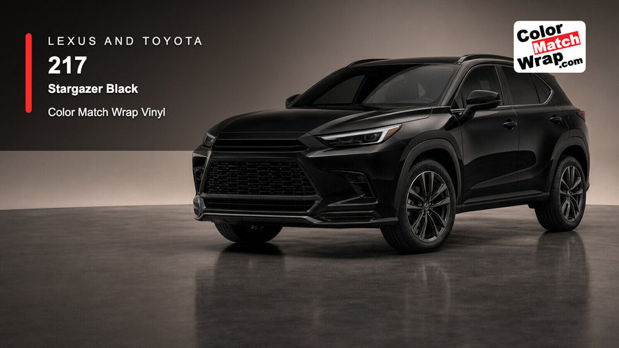 Lexus and Toyota 217 Stargazer Black Color Match Wrap Vinyl generated SUV graphic