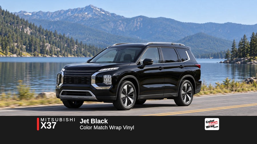 Illustrative Outlander-inspired SUV in Mitsubishi X37 Jet Black with Color Match Wrap branding