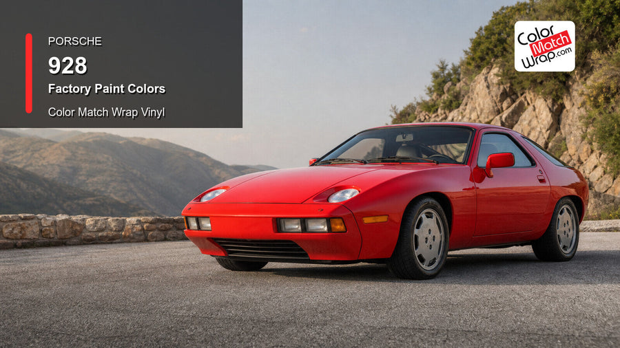 Porsche 928 Paint Colors in Paint-Matching Vinyl generated vehicle graphic