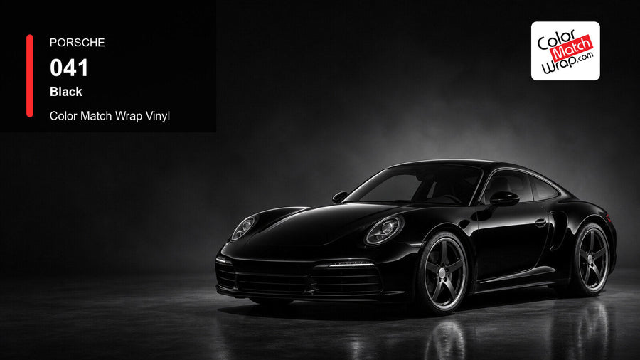 Porsche 041 Black Color Match Wrap Vinyl generated vehicle graphic