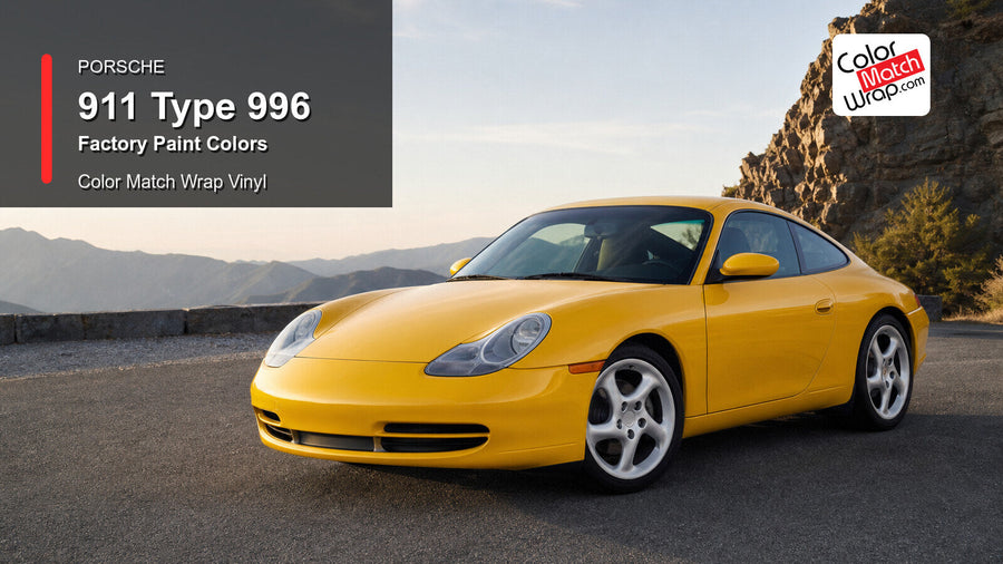 Porsche 911 Type 996 Paint Colors in Paint-Matching Vinyl generated vehicle graphic