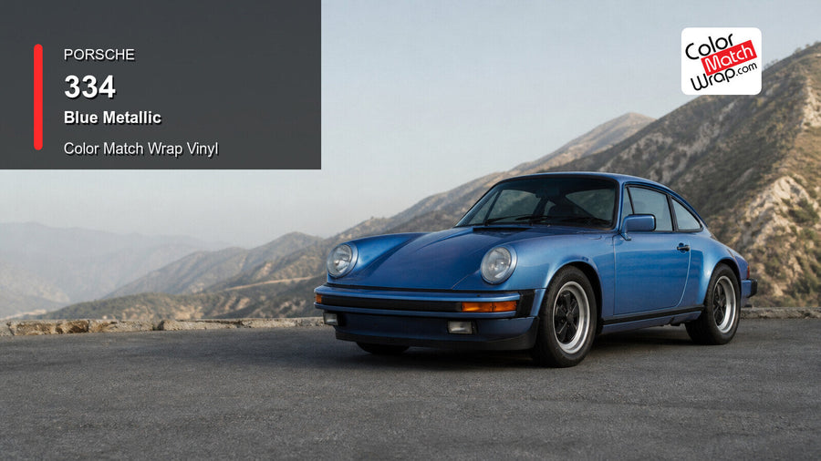 Generated Porsche 911 G-model presentation in Porsche 334 Blue Metallic for paint-code vinyl repair and restoration