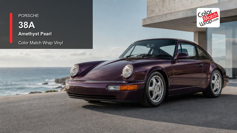 Porsche 38A Amethyst Pearl Color Match Wrap Vinyl generated vehicle graphic