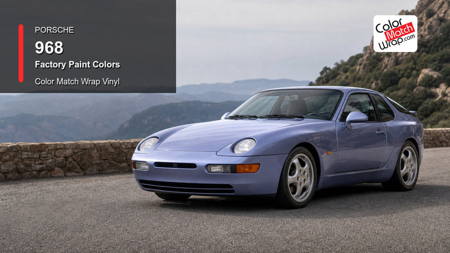 Porsche 968 Paint Colors in Paint-Matching Vinyl generated vehicle graphic