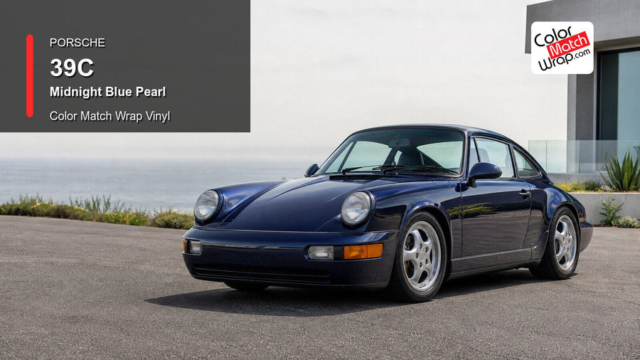 Porsche 39C Midnight Blue Pearl Color Match Wrap Vinyl generated vehicle graphic