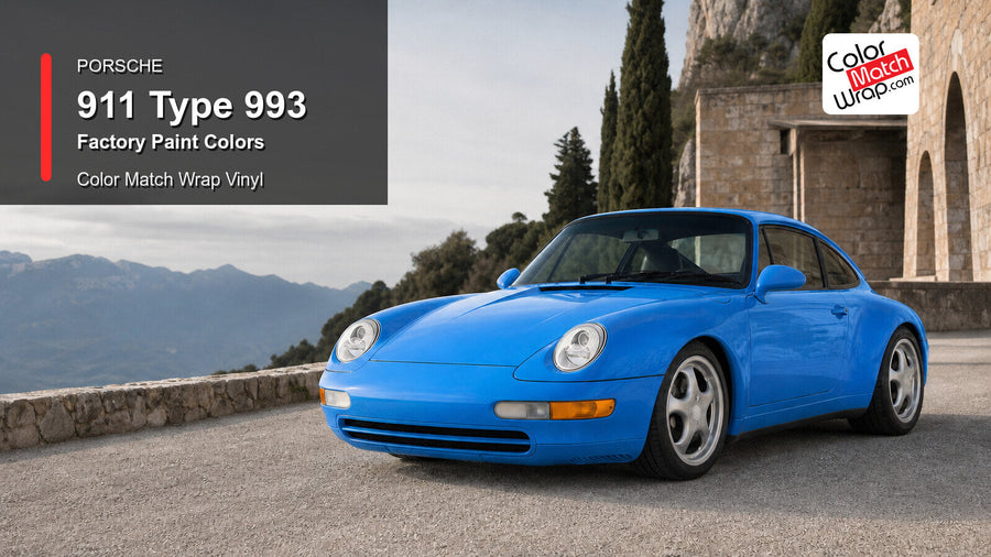 Porsche 911 Type 993 Paint Colors in Paint-Matching Vinyl generated vehicle graphic