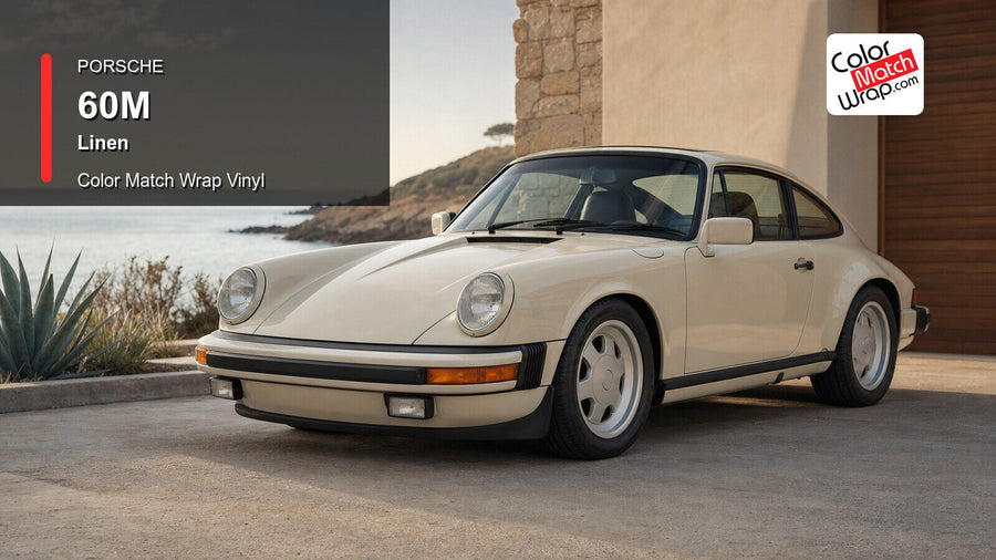Porsche 60M Linen Color Match Wrap Vinyl generated vehicle graphic