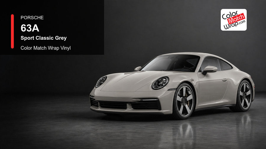 Porsche 63A Sport Classic Grey Color Match Wrap Vinyl generated vehicle graphic