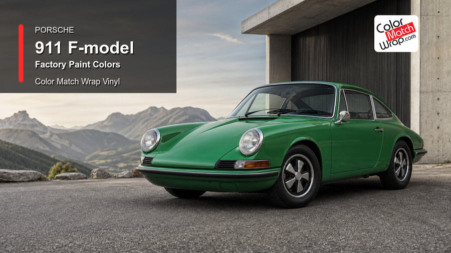 Porsche 911 F-model Paint Colors in Paint-Matching Vinyl generated vehicle graphic