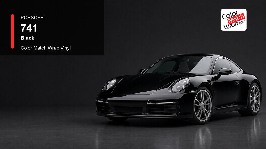 Porsche 741 Black Color Match Wrap Vinyl generated vehicle graphic