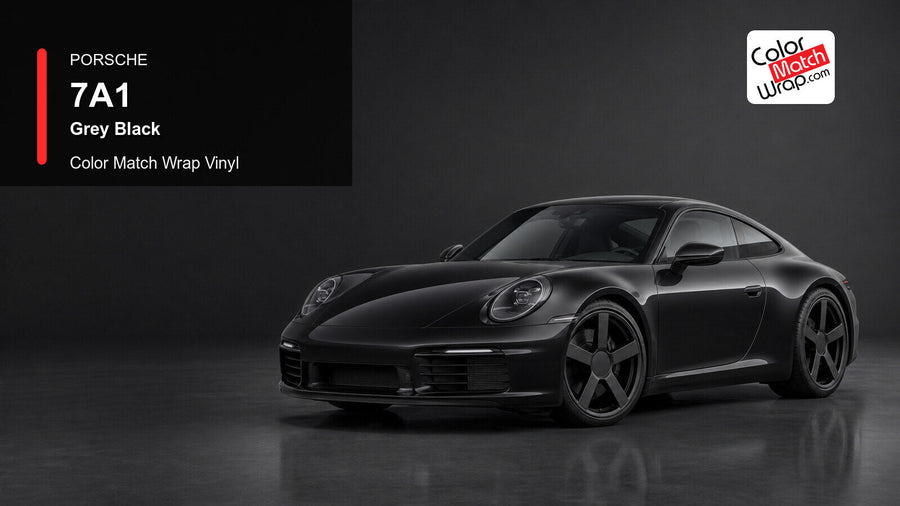 Porsche 7A1 Grey Black Color Match Wrap Vinyl generated vehicle graphic