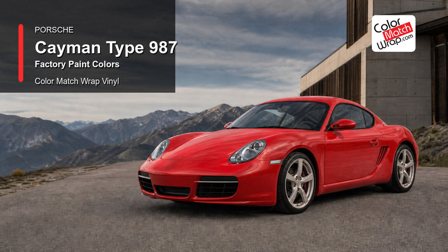 Porsche Cayman Type 987 Paint Colors in Paint-Matching Vinyl generated vehicle graphic
