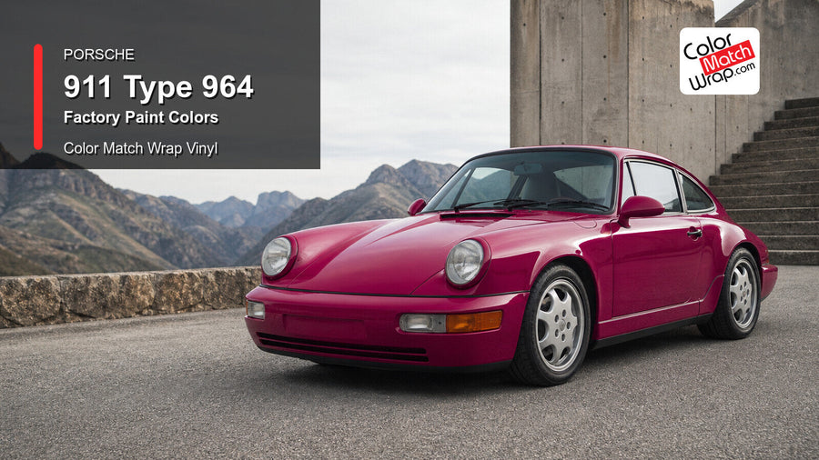 Porsche 911 Type 964 Paint Colors in Paint-Matching Vinyl generated vehicle graphic