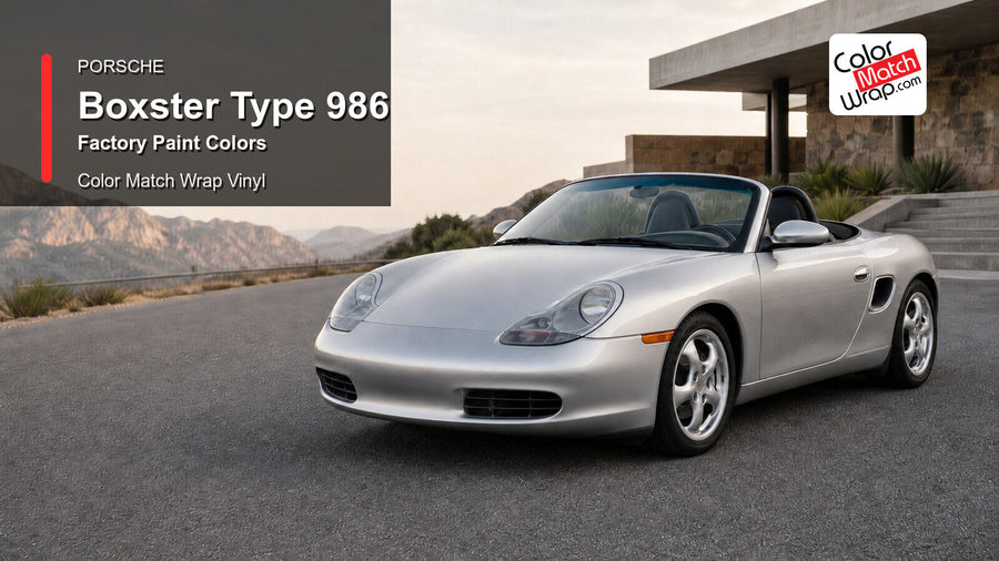 Porsche Boxster Type 986 Paint Colors in Paint-Matching Vinyl generated vehicle graphic