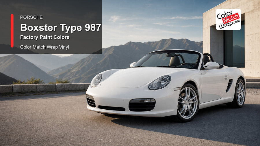 Porsche Boxster Type 987 Paint Colors in Paint-Matching Vinyl generated vehicle graphic