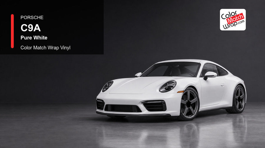 Porsche C9A Pure White Color Match Wrap Vinyl generated vehicle graphic