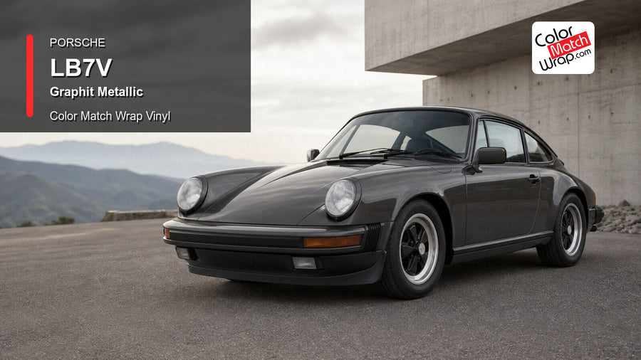 Porsche LB7V Graphit Metallic Color Match Wrap Vinyl generated vehicle graphic