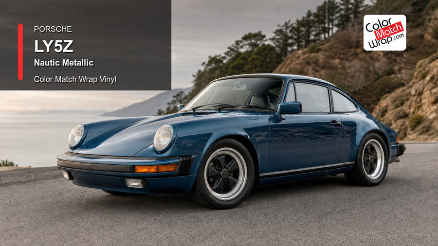 Porsche LY5Z Nautic Metallic Color Match Wrap Vinyl generated vehicle graphic