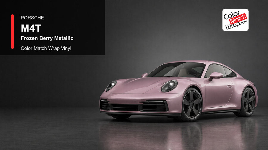 Porsche M4T Frozen Berry Metallic Color Match Wrap Vinyl generated vehicle graphic