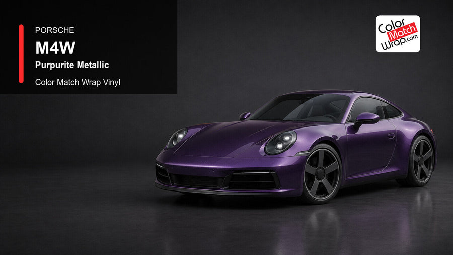 Porsche M4W Purpurite Metallic Color Match Wrap Vinyl generated vehicle graphic