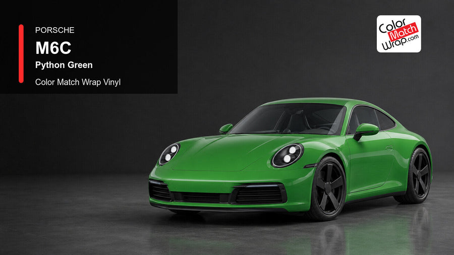 Porsche M6C Python Green Color Match Wrap Vinyl generated vehicle graphic