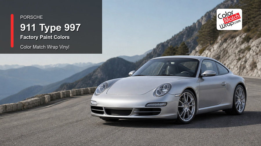 Porsche 911 Type 997 Paint Colors in Paint-Matching Vinyl generated vehicle graphic