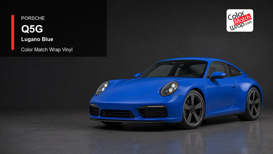 Porsche Q5G Lugano Blue Color Match Wrap Vinyl generated vehicle graphic